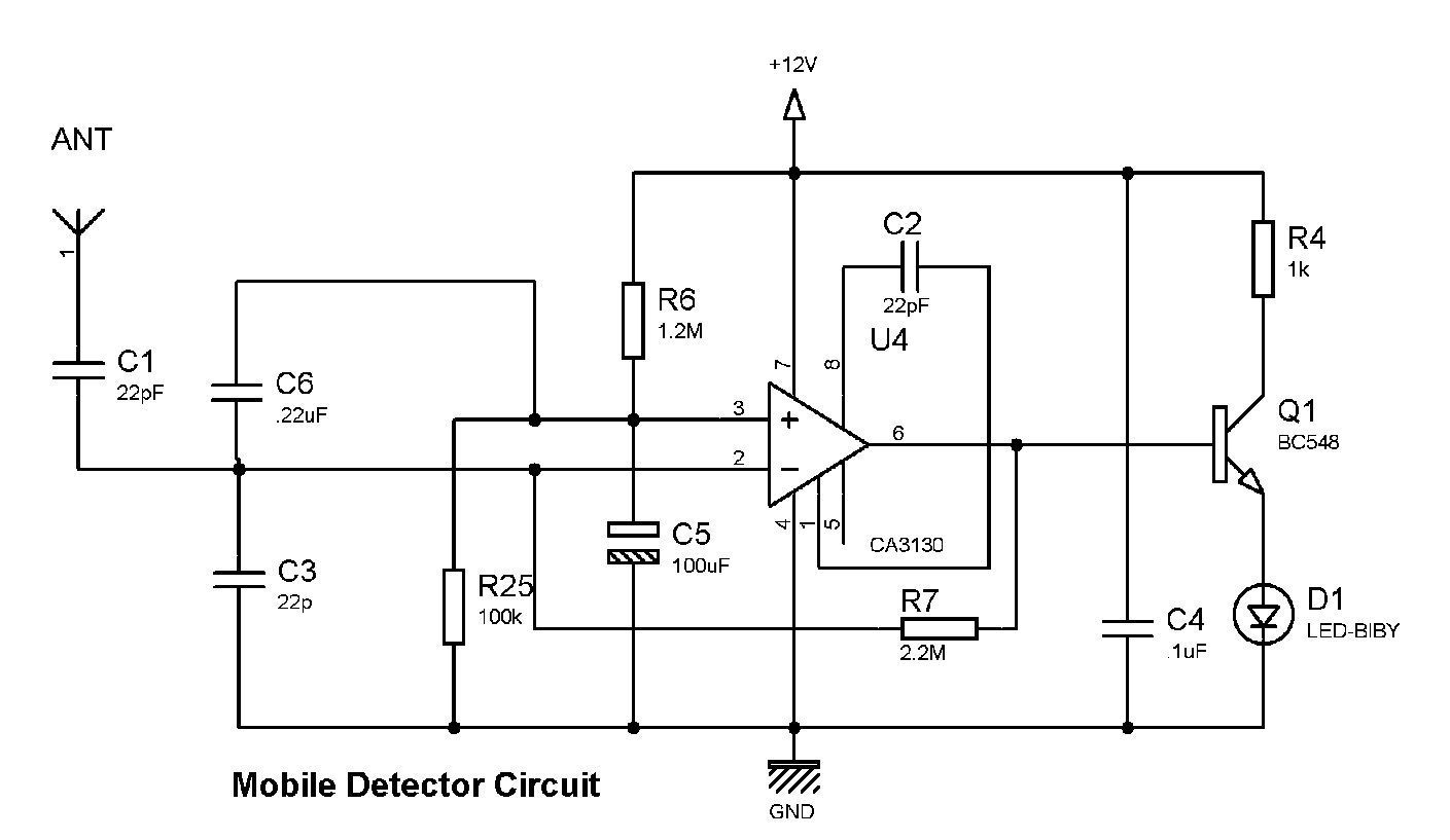 Rangkaian Mobile Detector Circuit